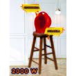 Aeroterma Hausberg HB-8500RS, 2000 W, 2 trepte de putere, Rosu