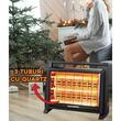 Radiator electric Hausberg HB-8761, 1500 W, 3 tuburi cu quartz, negru