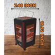 Radiator electric Hausberg HB-8802NG, 2200W, 5 niveluri de putere, incalzire in 5 directii, roti deplasare, maner pentru transport, protectie pentru rasturnare, Negru
