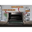 Cuptor electric Hausberg HB 9320 , 1420 W, 38 L, timer, termostat, 2 tavi, Gri/Negru