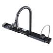 Set chiuveta multifunctionala HAUSBERG HBC-9955NG din otel inoxidabil, baterie dubla, cuva perforata fructe/legume, cuva universala cu dop scurgere, tocator, 750x460x220 mm, accesorii incluse, Negru