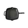  Tigaie Grill din Fonta emailata HAUSBERG HB-H1562, Diametru 27 cm, Adancime 4.5 cm, Maner 15 cm, Antiaderenta, Compatibila cu toate plitele, Negru