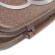 Tigaie Dubla Grill Hausberg HB-H1540PO, interior antiaderent, 36 cm, marmura, Portocaliu