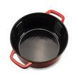 Oala din fonta emailata cu capac HAUSBERG HB-H742, capacitate 3L, diametru 22 cm, adancime 10 cm, interior antiaderent, Rosu