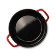 Oala din fonta emailata cu capac HAUSBERG HB-H742, capacitate 3L, diametru 22 cm, adancime 10 cm, interior antiaderent, Rosu