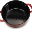 Oala din fonta emailata cu capac HAUSBERG HB-H744, capacitate 4L, diametru 24 cm, adancime 11 cm, interior antiaderent, Rosu