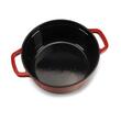 Oala din fonta emailata cu capac HAUSBERG HB-H744, capacitate 4L, diametru 24 cm, adancime 11 cm, interior antiaderent, Rosu