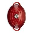 Oala din fonta emailata cu capac HAUSBERG HB-H750, capacitate 4.5L, diametru 30x23 cm, adancime 12 cm, interior antiaderent, Rosu