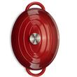 Oala din fonta emailata cu capac HAUSBERG HB-H750, capacitate 4.5L, diametru 30x23 cm, adancime 12 cm, interior antiaderent, Rosu