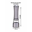Rasnita sare/piper Hausberg HB-H7600, Manuala, corp din inox 22 cm