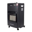 Pachet Soba pe gaz GPL Hausberg HB-1010NG, aprindere piezo-electrica, 4.2kW, Negru, Ceas butelie, 1m furtun gaz MN2015 si 2 coliere furtun