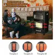 Pachet Soba pe gaz GPL (butelie) si electric Hausberg HB-1020NG, aprindere piezo-electrica, 4.2kW, Negru, Ceas butelie, 1m furtun gaz MN2015 si 2 coliere furtun