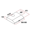 Hota traditionala Hausberg HB-1210AB, Putere de absorbtie 280 m3/h, 1 motor, 60 cm, Alb