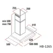 Hota incorporabila decorativa Hausberg HB 1265, Putere de absorbtie 650 m3/h, 1 motor, 60 cm, Inox/Sticla
