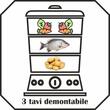 Aparat de gatit cu aburi Hausberg HB-1355, Putere 400 W, 7.2 L, 3 tavi demontabile, capacitate: 2.4 L /tava, Argintiu