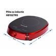 Plita cu inductie Hausberg HB-1527RS, 2000W, control tactil, o zona de gatit, Rosu