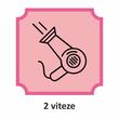 Uscator de par HAUSBERG HB-262GR, 2000W, 2 viteze, 4 trepte de incalzire, gri