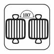 Aparat electric pentru pizza si grill HAUSBERG HB-3565, 1400-1700W, Placa deincalzire cu doua laturi, Termostat, Bachelina