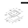 Pachet incorporabil Hausberg Cuptor electric HB-8053IN, Clasa A, 71L, 2225W, Negru/Inox, Plita Incorporabila HB-555, 4 arzatoare, Gaz, Inox, Hota incorporabila decorativa HB-1220, Putere de absorbtie 450 m3/h, 2 motoare, 60 cm, Inox
