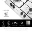 Pachet incorporabil Cuptor electric Hausberg HB-8051IN, Clasa A, 76L, 2000W, Negru/Inox, Plita Incorporabila HB-555, 4 arzatoare, Gaz, Inox, Hota incorporabila decorativa HB-1220, Putere de absorbtie 450 m3/h, 2 motoare, 60 cm, Inox