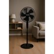 Ventilator cu picior Hausberg HB-5860NG, 55W, 3 viteze, diametru 46 cm, temporizator, negru