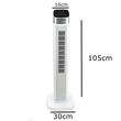 Ventilator turn digital Hausberg HB-5953AB, 55W, 41 inch, 3 viteze, 3 moduri, temporizator 24h, LED, oscilatie, telecomanda, difuzor parfum, alb