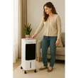 Ventilator cu racire si umidificare Hausberg HB-5955, 3 viteze, temporizator 12h, rezervor 4L, telecomanda, alb
