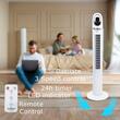 Ventilator turn digital Hausberg HB-5958AB, 55W, 45 inch, 3 viteze, temporizator 24h, LED, oscilatie, telecomanda, alb
