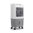 Racitor de aer portabil Hausberg HB-5961AB, 75W, rezervor 20L, 3 viteze, control mecanic, 2 cutii gheata, alb