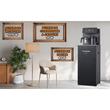 Dozator apa de podea multifunctional HAUSBERG HB-6030NG, cu amplasarea bidonului la baza si Tea Bar, Apa calda/rece, Ceainic, Fierbator, Racire cu compressor, Negru