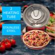 Cuptor special pentru pizza XL HAUSBERG HB-675RS cu suprafata de coacere din piatra, termoregulator pana la 405° C, Rosu