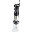 Blender 2 in 1 HAUSBERG HB-7704IN cu putere 1000W, Mixer vertical profesional, 10 trepte de viteza si functie Turbo, Capacitate pahar 700 ml , Multifunctional, Negru