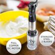 Blender 2 in 1 HAUSBERG HB-7704IN cu putere 1000W, Mixer vertical profesional, 10 trepte de viteza si functie Turbo, Capacitate pahar 700 ml , Multifunctional, Negru