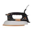 Fier de calcat Retro HAUSBERG HB-7817NG, 1000-1200W, Talpa acoperit ceramic turnat, Termostat, 6 Setari temperatura, Indicator luminos, Protectie supraincalzire, Temperatura 200°C, Negru