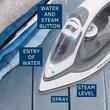 Fier de calcat Hausberg HB-7850GR, 1300W, talpa invelis ceramic, abur vertical, calcare uscata, autocuratare, pulverizare, rezervor 130ml, Gri