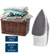 Fier de calcat Hausberg HB-7850GR, 1300W, talpa invelis ceramic, abur vertical, calcare uscata, autocuratare, pulverizare, rezervor 130ml, Gri