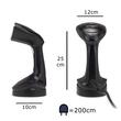 Fier de calcat vertical HAUSBERG HB-7901NG, 1200W, rezervor 200ml detasabil, placa de otel inoxidabil, abur 18g/min, buton on/off, Negru