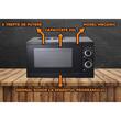 Cuptor cu microunde Hausberg HB8005NG, 20 L, 700 W - 1200W, Mecanic, Negru
