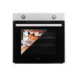 Pachet incorporabil Hausberg cuptor electric HB-8051IN, Putere 2000 W, 76 l, 4 Functii, Plita incorporabila Hausberg HB-556IN, Gaz, 4 arzatoare, Sistem siguranta GAZ, Gratar din fonta, Clasa A, Negru/Inox
