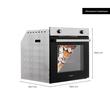 Pachet incorporabil Cuptor electric Hausberg HB-8051IN, Clasa A, 76L, 2000W, Negru/Inox, Plita Incorporabila HB-555, 4 arzatoare, Gaz, Inox, Hota incorporabila decorativa HB-1220, Putere de absorbtie 450 m3/h, 2 motoare, 60 cm, Inox