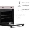 Pachet Incorporabil Cuptor Hausberg HB-8051IN, Electric, Putere 2000 W, 76 l, 4 Functii, Clasa A, Negru/Inox, Plita incorporabila Hausberg HB-563, Gaz, 4 arzatoare, Negru