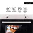 Pachet incorporabil Cuptor electric Hausberg HB-8051IN, Clasa A, 76L, 2000W, Negru/Inox, Plita Incorporabila HB-555, 4 arzatoare, Gaz, Inox, Hota incorporabila decorativa HB-1220, Putere de absorbtie 450 m3/h, 2 motoare, 60 cm, Inox