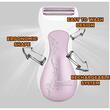 Aparat de epilat pentru femei Hausberg HB-80RZ, 3W,  Alb/Roz
