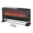 Semineu electric cu Ventilator Hausberg HB-8216NG, Telecomanda, 2000W, 2 setari incalzire, incalzire ceramic PTC cu efect de flacara, Termostat 15-35 grade C, protective IP24, Negru