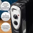 Calorifer electric Hausberg HB-8913NG, 2500 W, 13 elementi, 3 trepte de putere, Termostat reglabil, Protectie supra-incalzire, Protectie anti-rasturnare, Indicator luminos, Negru