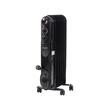 Calorifer electric cu ulei HAUSBERG HB-8905, 3 trepte, 600-900-1500 W, 7 elementi 110 mm x 580 mm, termostat reglabil, maner si rotite pentru o deplasare facila, indicator luminos functionare, negru
