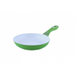 Tigaie ceramica Ertone ERT-MN 322 , maner silicon detasabil, dimensiune 22 cm , design ergonomic, eco cooking, Alb/Verde