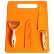 Set Cutite Colorate 4 Piese, Ertone ERT-MN104PO, cutite inox, Portocaliu