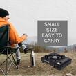 Aragaz portabil camping Ertone ERT-MN231NG, Pentru butelii spray, 2,2 kW, Aprindere piezo, Negru
