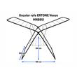 Uscator rufe ERTONE Venus MN88U, din metal, 60x90x84 cm, pliabil, 19 m, negru